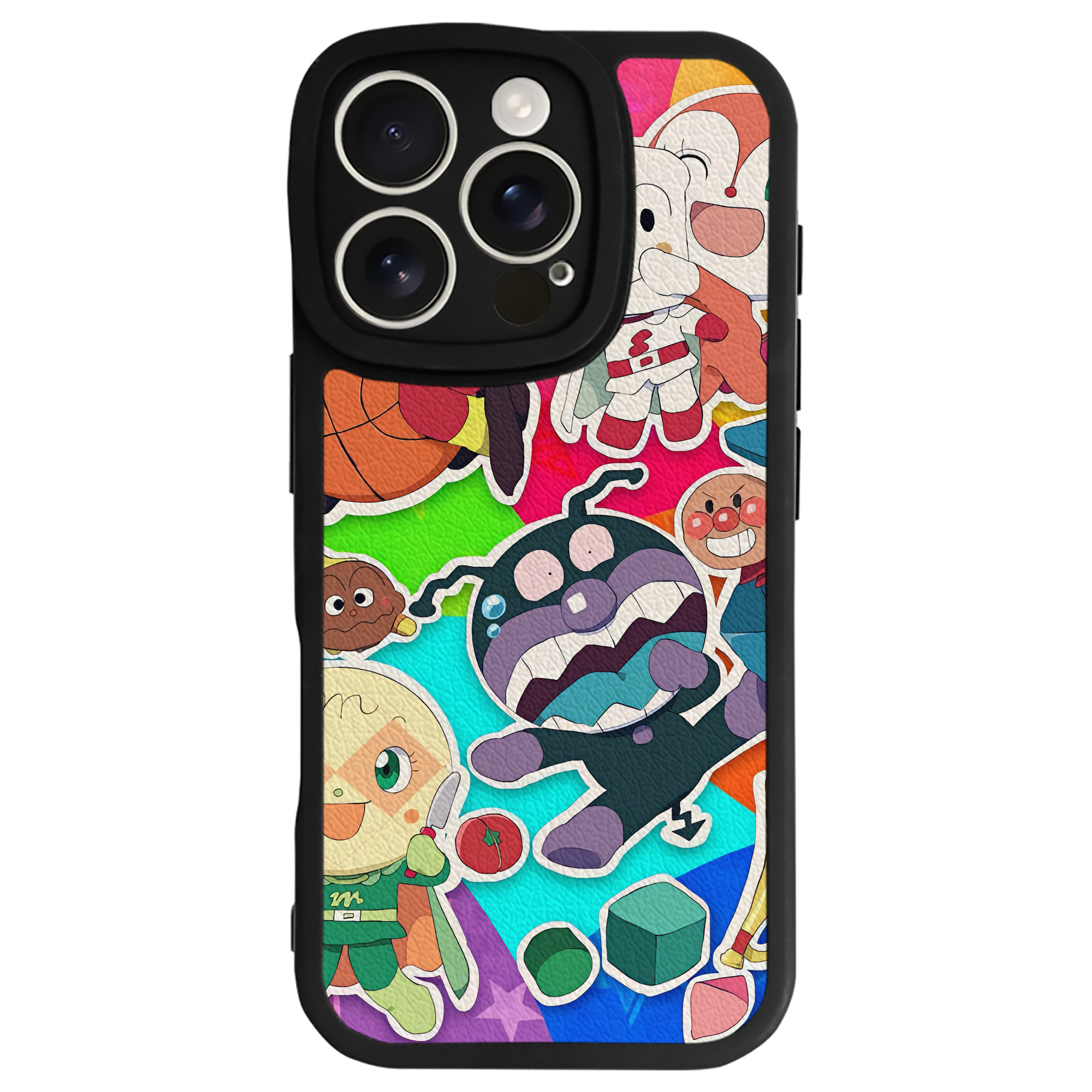 （画像用） アンパンマン Anpanman 【iPhone 16シリーズ対応】シリコンスマホケース（レザー調） 材質：シリコン